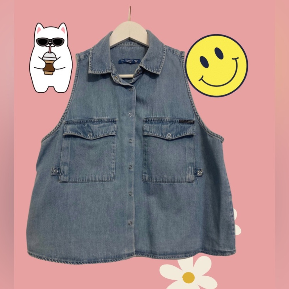 Cropped Denim Shirt